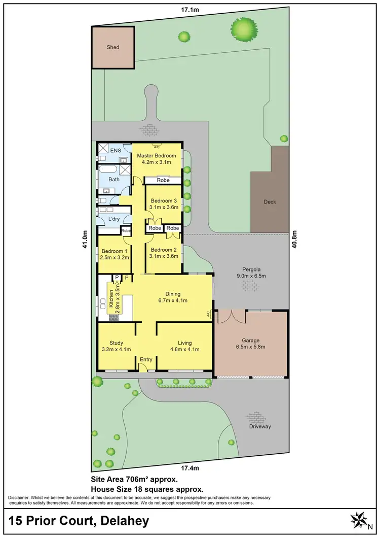Floorplan of Homely house listing, 15 Prior Court, Delahey VIC 3037