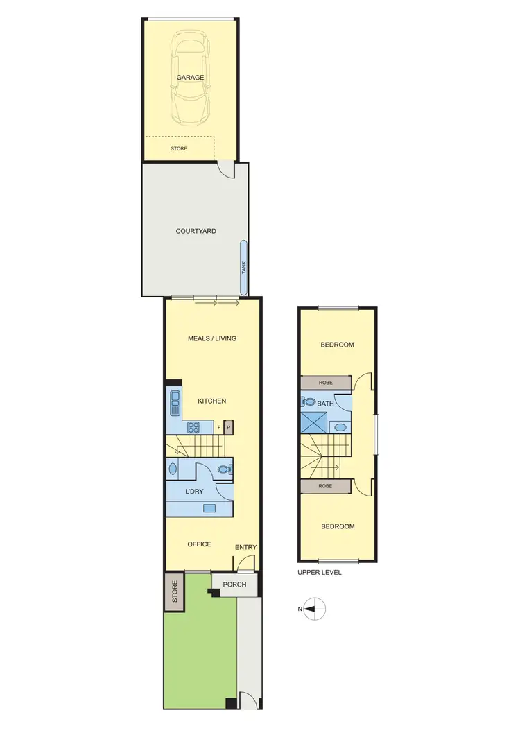 Floorplan of Homely townhouse listing, 18B Queen Street, Coburg VIC 3058