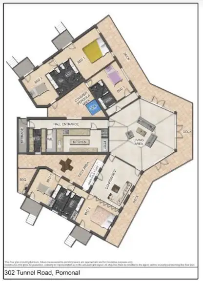 Floorplan of Homely rural property listing, 302 Tunnel Road, Pomonal VIC 3381