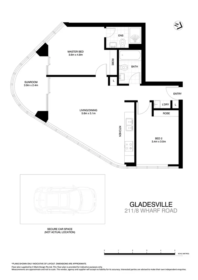 Floorplan of Homely apartment listing, 211/8 Wharf Road, Gladesville NSW 2111