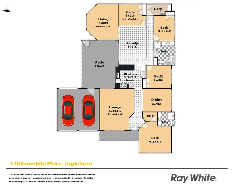 Floorplan of Homely house listing, 4 Oldsmobile Place, Ingleburn NSW 2565