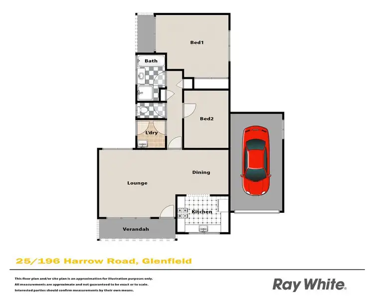 Floorplan of Homely townhouse listing, 25/196-200 Harrow Road, Glenfield NSW 2167