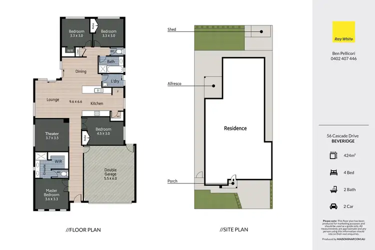 Floorplan of Homely house listing, 56 Cascade Drive, Beveridge VIC 3753