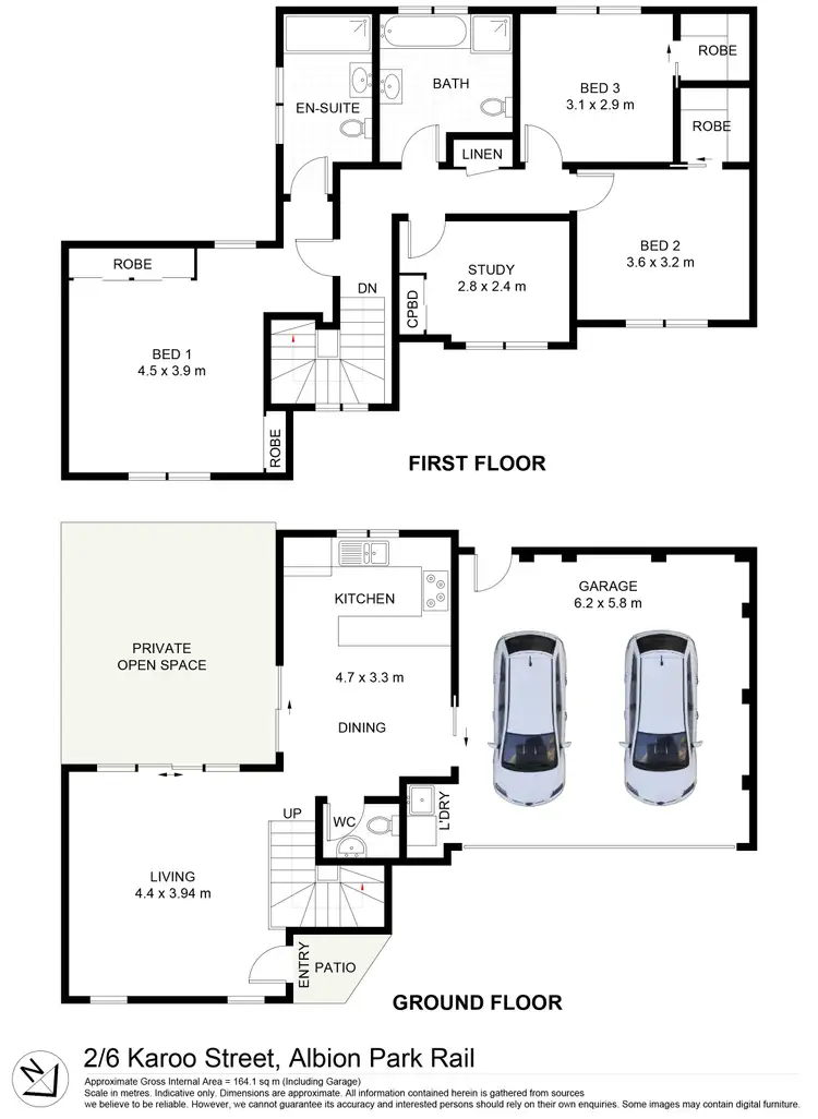 Floorplan of Homely townhouse listing, 2/6 Karoo Street, Albion Park Rail NSW 2527
