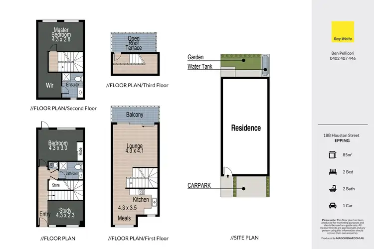 Floorplan of Homely unit listing, 18B Houston Street, Epping VIC 3076