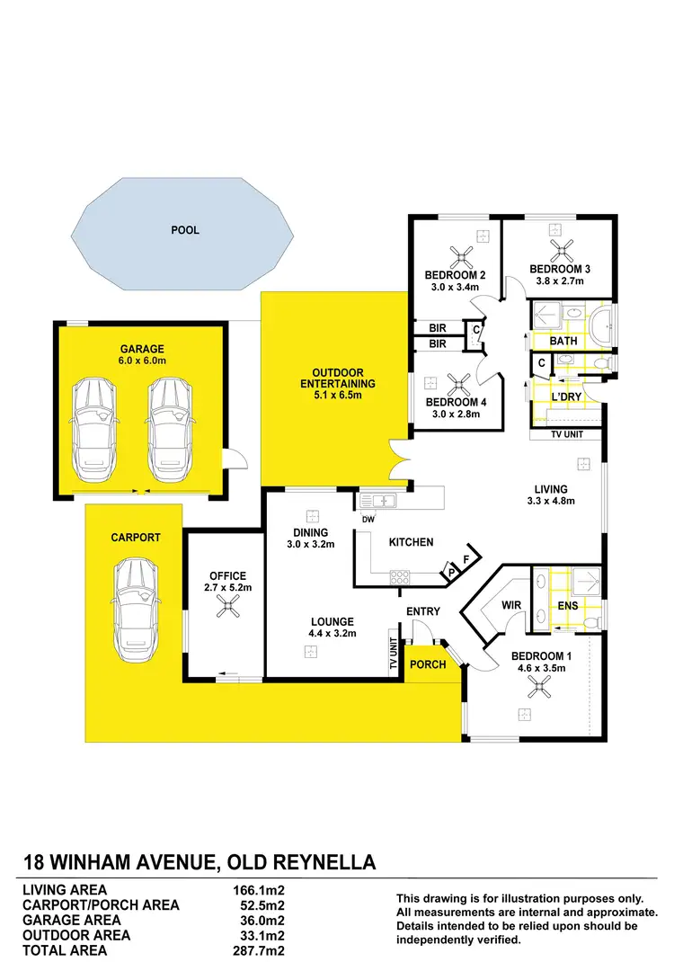 Floorplan of Homely house listing, 18 Winham Avenue, Old Reynella SA 5161