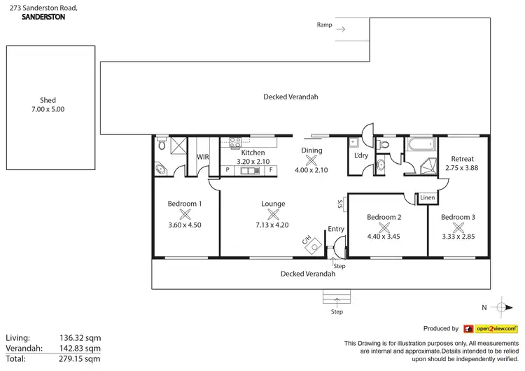 Floorplan of Homely house listing, 273 Sanderston Road, Sanderston SA 5237