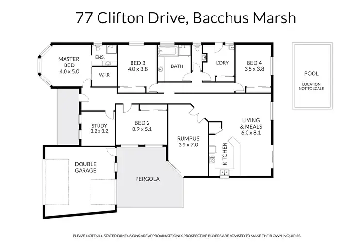 Floorplan of Homely house listing, 77 Clifton Drive, Bacchus Marsh VIC 3340