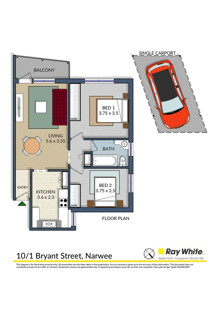 Floorplan of Homely unit listing, 10/1 Bryant Street, Narwee NSW 2209