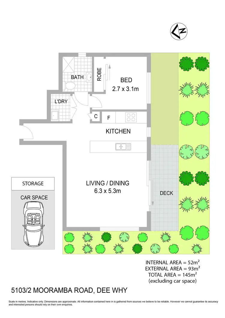 Floorplan of Homely unit listing, 5103/2-10 Mooramba Road, Dee Why NSW 2099