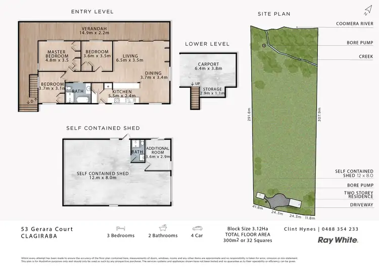 Floorplan of Homely rural property listing, 53 Gerara Court, Clagiraba QLD 4211