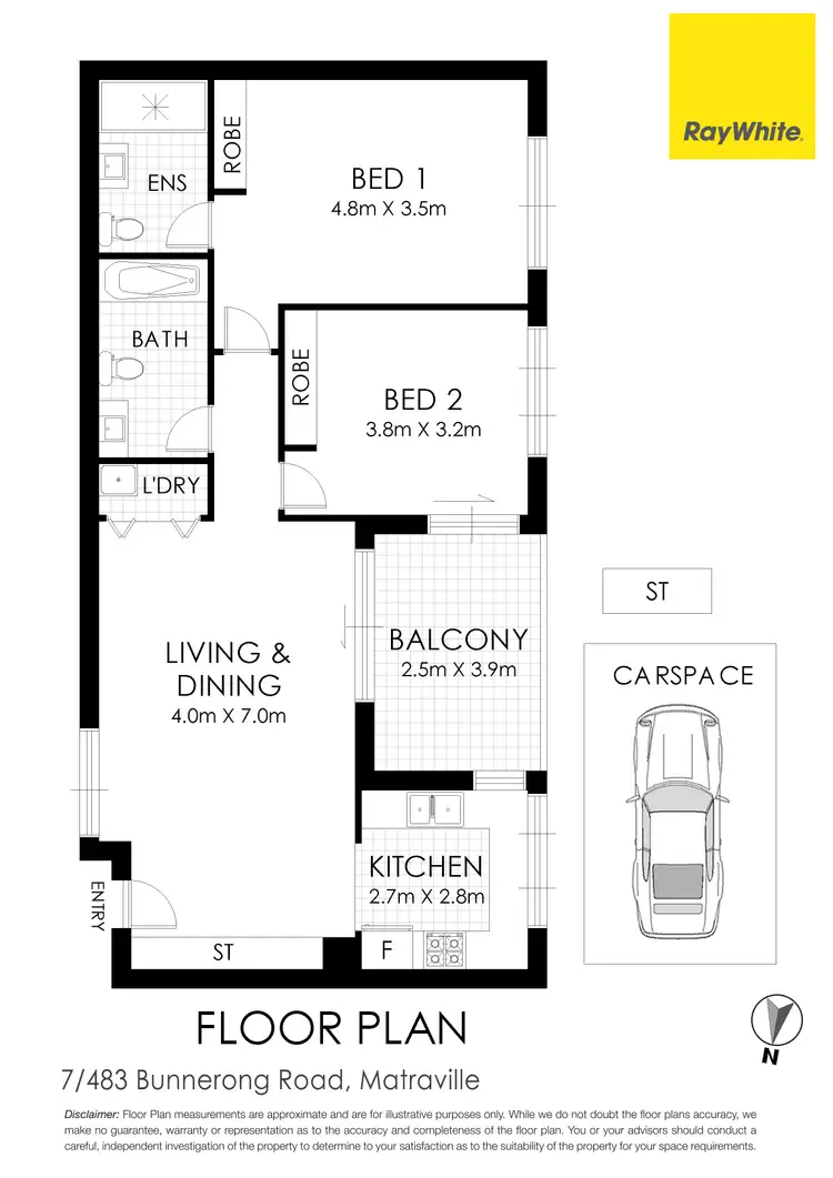 Floorplan of Homely apartment listing, 7/483-485 Bunnerong Road, Matraville NSW 2036