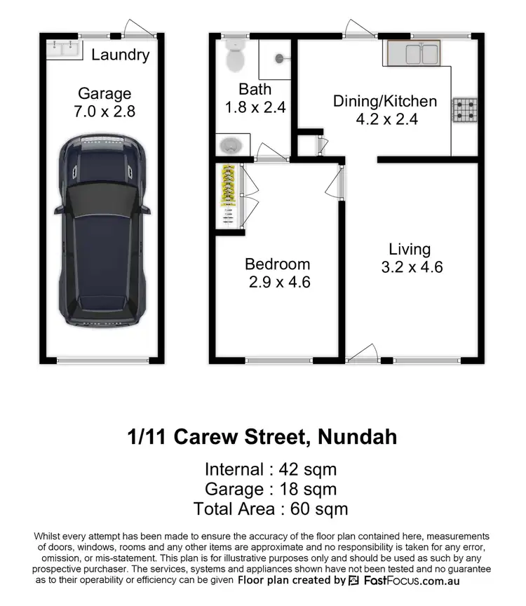 Floorplan of Homely house listing, 1/11 Carew Street, Nundah QLD 4012