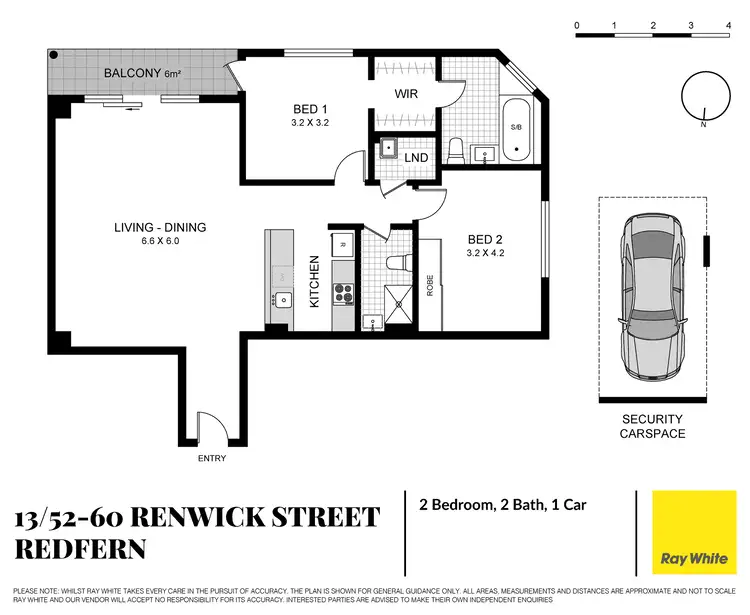Floorplan of Homely apartment listing, 13/52-60 Renwick Street, Redfern NSW 2016
