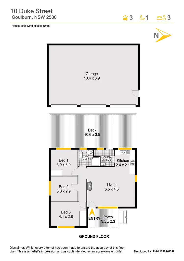 Floorplan of Homely house listing, 10 Duke Street, Goulburn NSW 2580