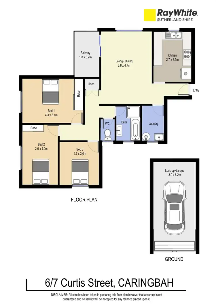 Floorplan of Homely apartment listing, 6/7 Curtis Street, Caringbah NSW 2229