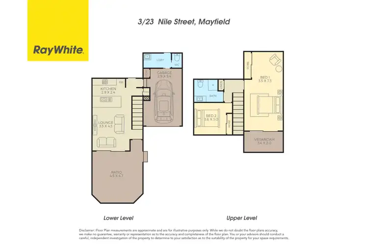 Floorplan of Homely townhouse listing, 3/23 Nile Street, Mayfield NSW 2304