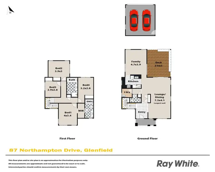 Floorplan of Homely house listing, 87 Northampton Drive, Glenfield NSW 2167