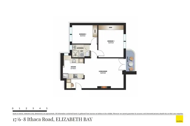 Floorplan of Homely apartment listing, 17/6-8 Ithaca Road, Elizabeth Bay NSW 2011
