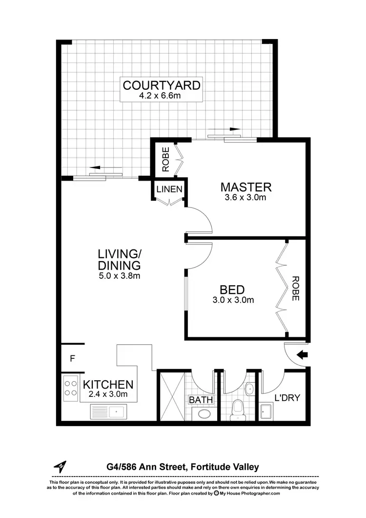 Floorplan of Homely apartment listing, G4/586 Ann Street, Fortitude Valley QLD 4006