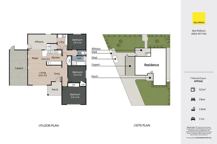 Floorplan of Homely house listing, 7 Muriel Court, Epping VIC 3076