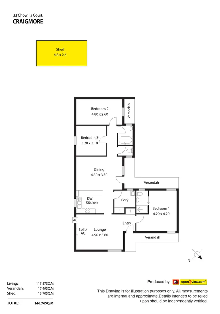 Floorplan of Homely house listing, 33 Chowilla Court, Craigmore SA 5114