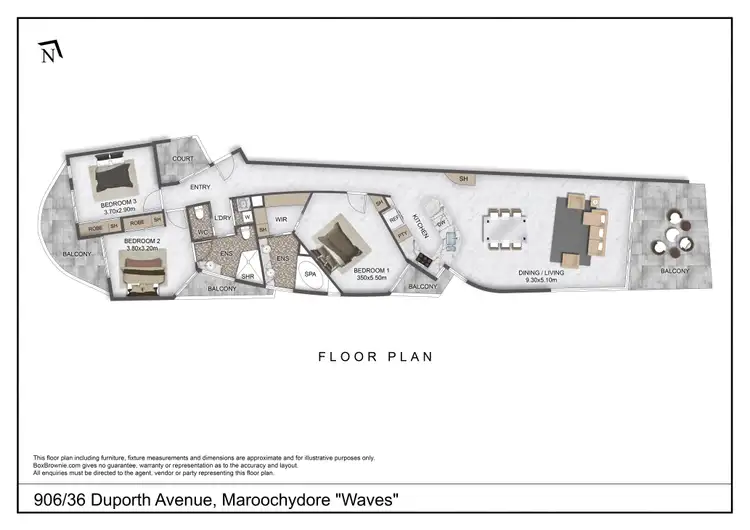 Floorplan of Homely unit listing, 906/36-38 Duporth Avenue, Maroochydore QLD 4558