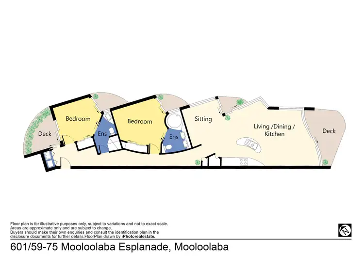Floorplan of Homely unit listing, 601/59-75 Mooloolaba Esplanade, Mooloolaba QLD 4557