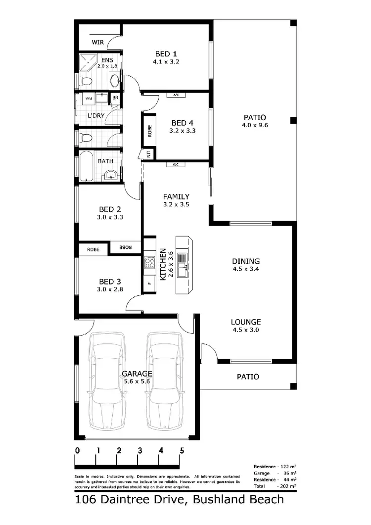 Floorplan of Homely house listing, 106 Daintree Drive, Bushland Beach QLD 4818