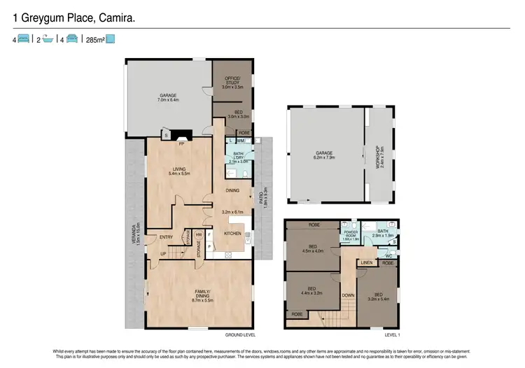 Floorplan of Homely house listing, 1 Greygum Place, Camira QLD 4300