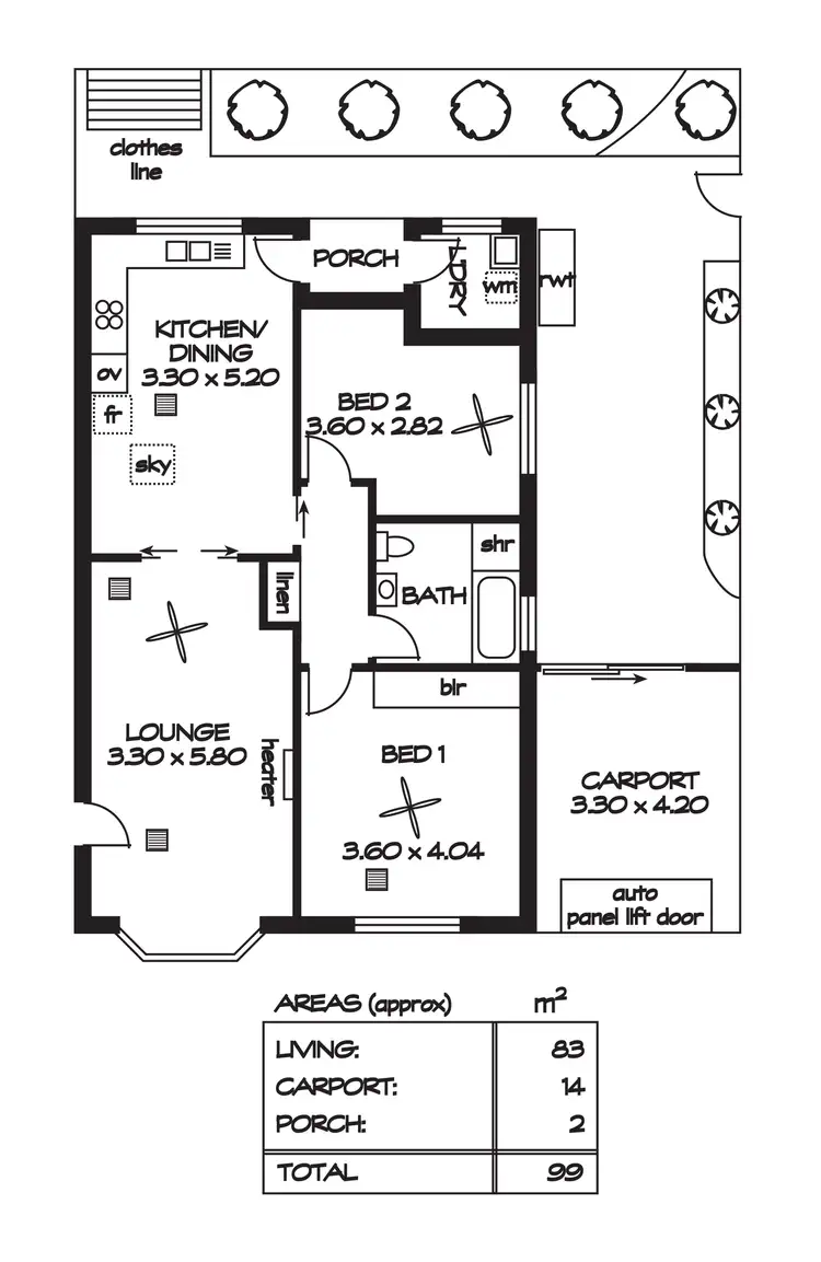Floorplan of Homely unit listing, 4/6 Sandford Street, Kensington Gardens SA 5068