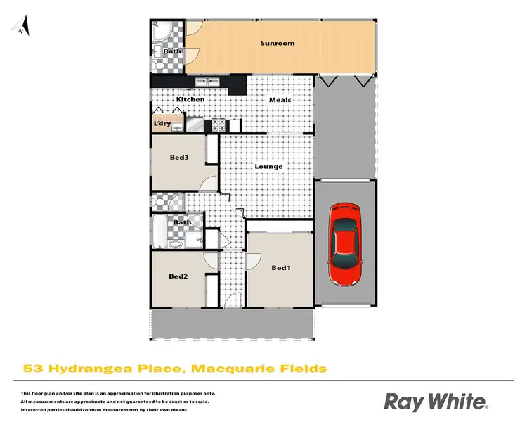 Floorplan of Homely house listing, 53 Hydrangea Place, Macquarie Fields NSW 2564