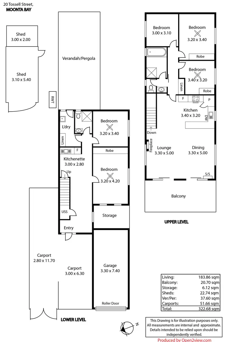 Floorplan of Homely house listing, 20 Tossell Street, Moonta Bay SA 5558
