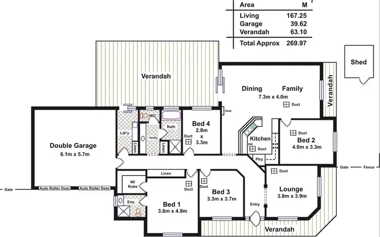 Floorplan of Homely house listing, 23 Coleman Parade, Evanston Park SA 5116