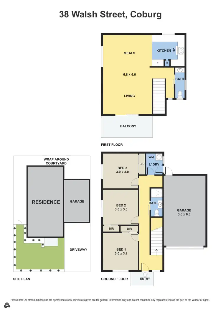 Floorplan of Homely townhouse listing, 38 Walsh Street, Coburg VIC 3058