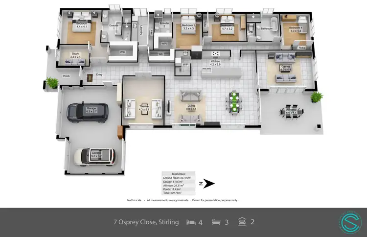 Floorplan of Homely house listing, 7 Osprey Close, Stirling WA 6021