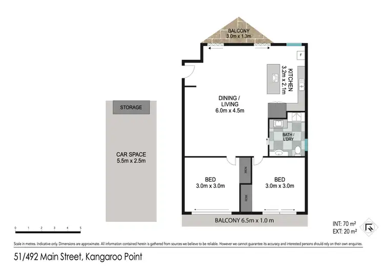 Floorplan of Homely apartment listing, 51/21 Quinton Street, Kangaroo Point QLD 4169