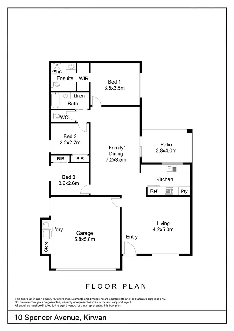 Floorplan of Homely house listing, 10 Spencer Avenue, Kirwan QLD 4817