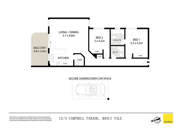 Floorplan of Homely apartment listing, 12/4 Campbell Parade, Manly Vale NSW 2093