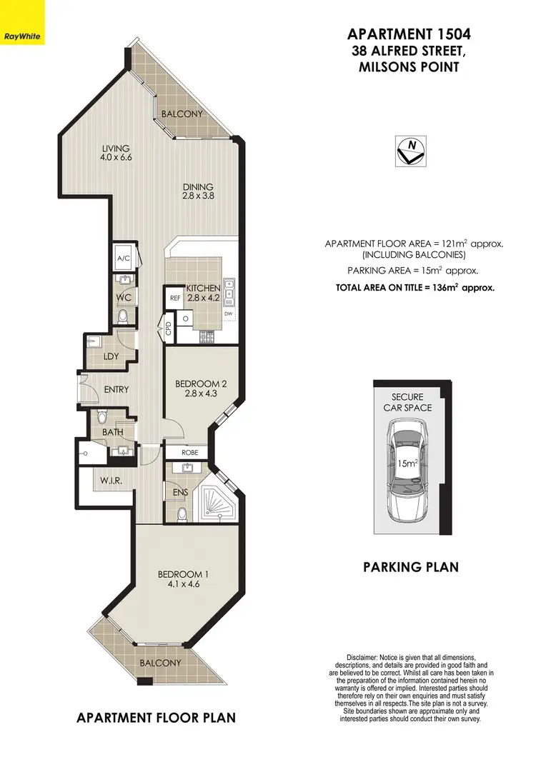 Floorplan of Homely apartment listing, 1504/38 Alfred Street, Milsons Point NSW 2061