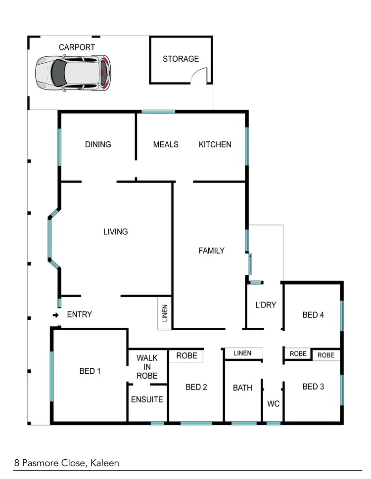 Floorplan of Homely house listing, 8 Pasmore Close, Kaleen ACT 2617