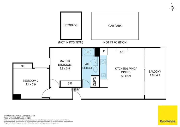Floorplan of Homely apartment listing, 5/3 Morton Avenue, Carnegie VIC 3163