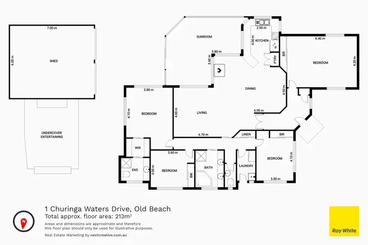 Floorplan of Homely house listing, 1 Churinga Waters Drive, Old Beach TAS 7017