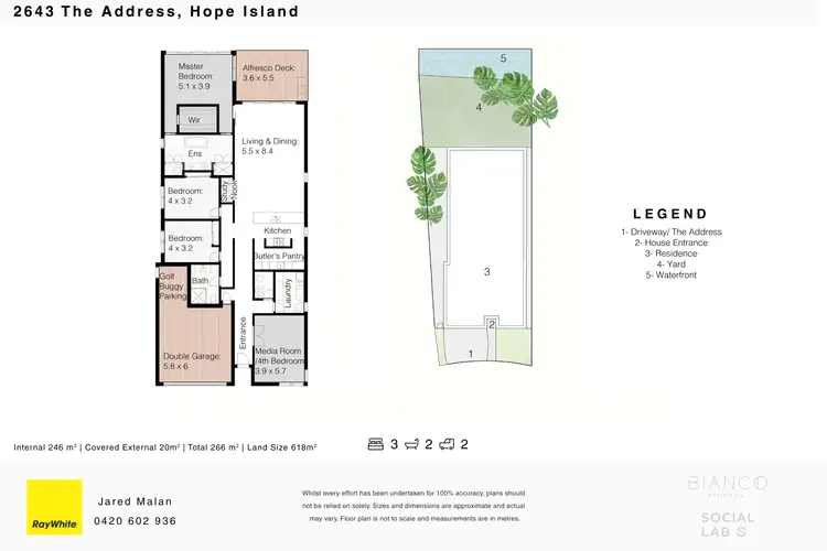 Floorplan of Homely house listing, 2643 The Address, Hope Island QLD 4212