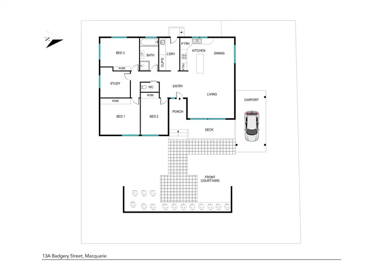 Floorplan of Homely house listing, 13A Badgery Street, Macquarie ACT 2614