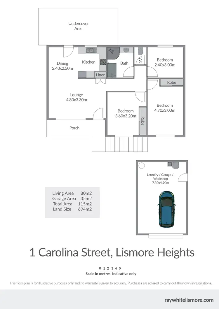 Floorplan of Homely house listing, 1 Carolina Street, Lismore Heights NSW 2480