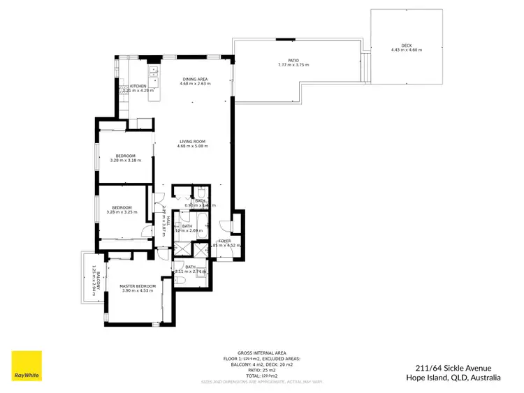 Floorplan of Homely apartment listing, 211/64-66 Sickle Avenue, Hope Island QLD 4212