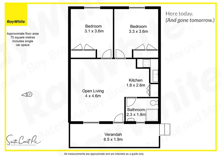 Floorplan of Homely unit listing, 1/384-388 Beach Road, Batehaven NSW 2536