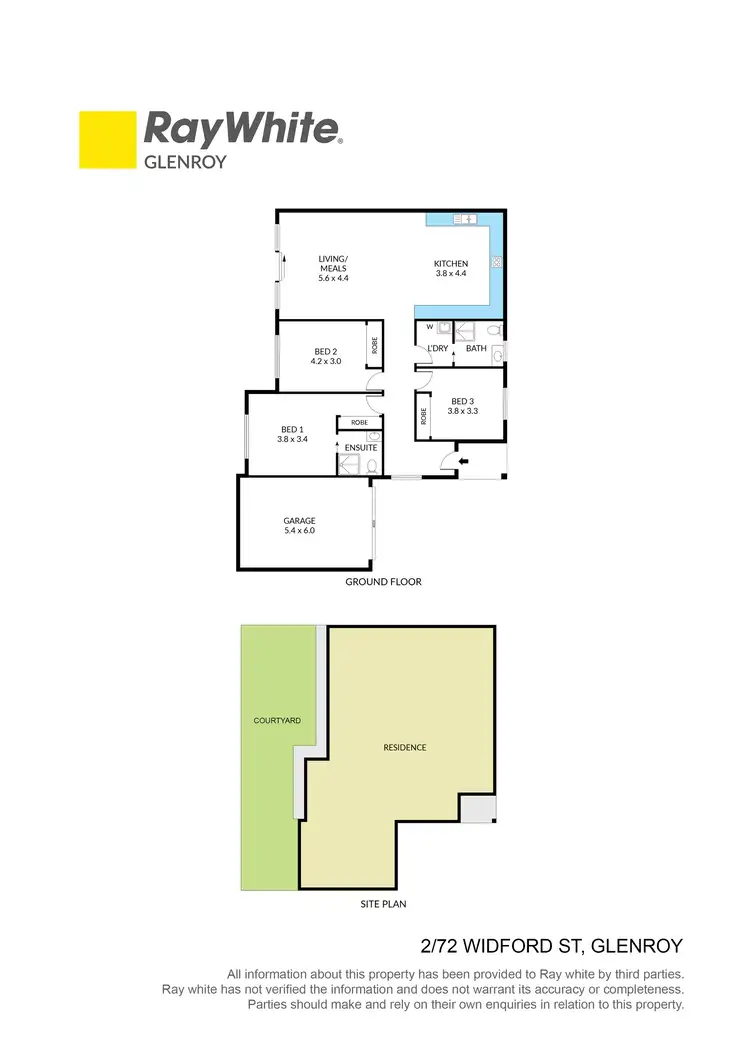 Floorplan of Homely townhouse listing, 2/72 Widford Street, Glenroy VIC 3046
