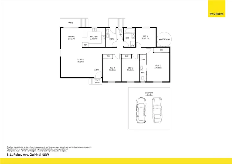 Floorplan of Homely house listing, 11 Robey Avenue, Quirindi NSW 2343